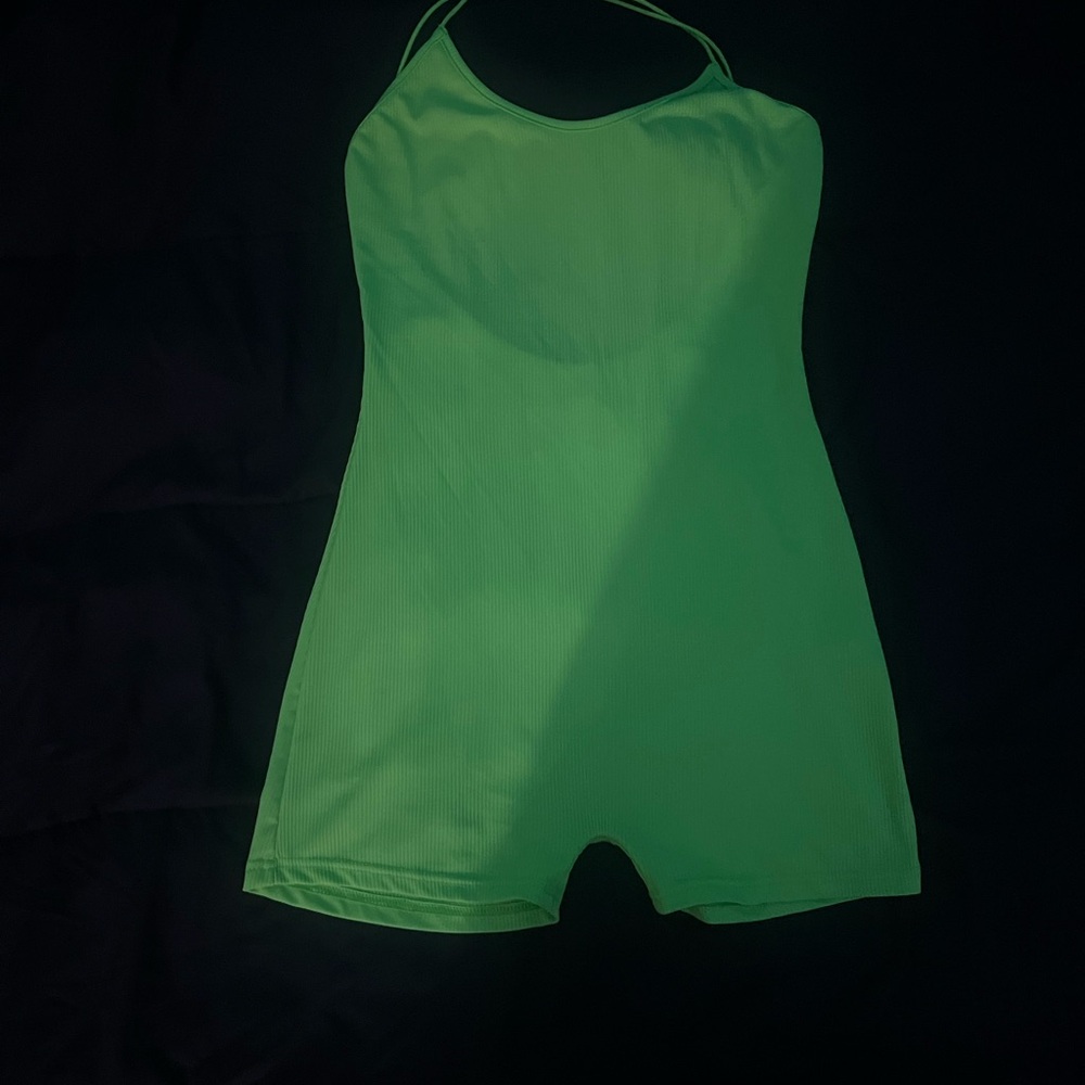 Green Halter Neck Romper